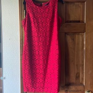 Tommy Hilfiger Red Lace Dress